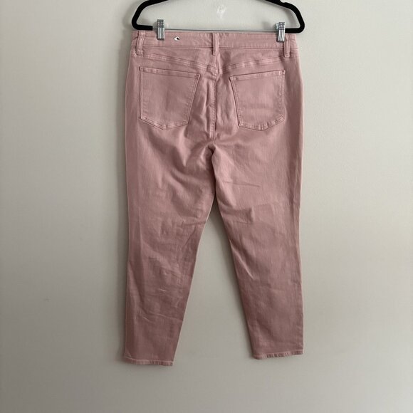 Talbots Petite Women 12P Rose Pink Denim Cotton Blend Flawless Slim Ankle Jeans - Picture 6 of 9